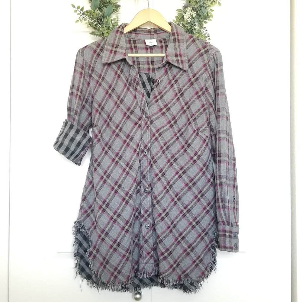 EUC CAbi Highland Top Flannel Shacket #3946